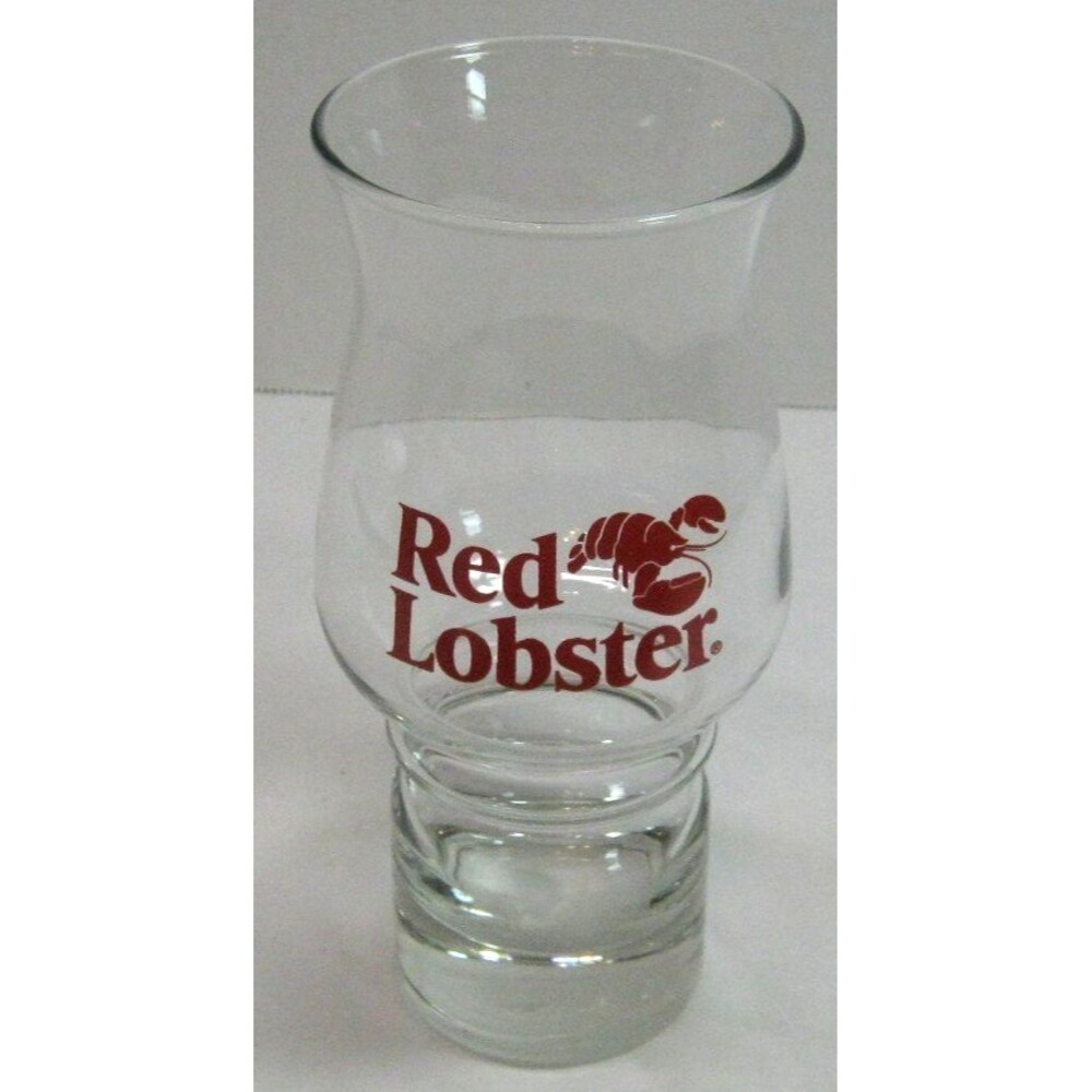 Vintage Red Lobster Restaurant Hurricane Glass 6.75” Drink Collectible